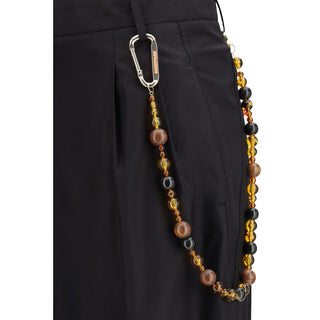 Black Cotton Casual Pants