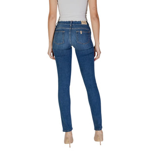 Blaue Skinny Jeans aus Baumwolle