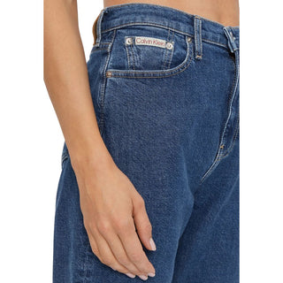 Blaue Skinny Jeans aus Baumwolle