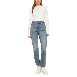 Blaue Skinny Jeans aus Baumwolle