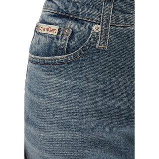 Blaue Skinny Jeans aus Baumwolle