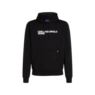 Sudadera con capucha de algodón negro