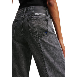 Schwarze Relaxed Fit Jeans aus Baumwolle