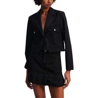 Blazer de poliéster negro