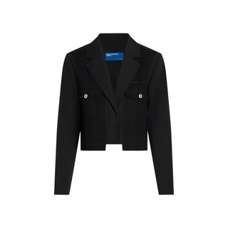 Schwarzer Polyesterblazer