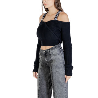 Schwarzes Baumwoll-Sweatshirt