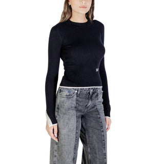 Schwarzes Viskose-Sweatshirt