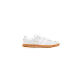 White Leather Low Top Sneakers