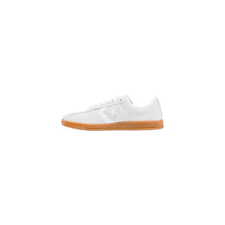 White Leather Low Top Sneakers