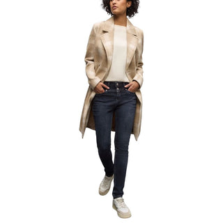 Blaue Skinny Jeans aus Baumwolle