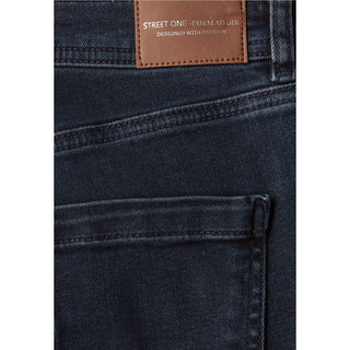 Blaue Skinny Jeans aus Baumwolle