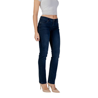 Blaue Skinny Jeans aus Baumwolle