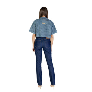 Blue Cotton Shortsleeve Shirt