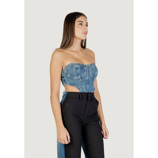 Top de algodón azul