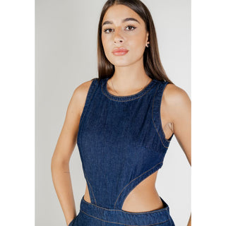 Mono de algodón azul