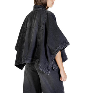 Schwarze Jeansjacke aus Baumwolle