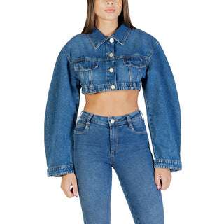Blaue Jeansjacke aus Baumwolle