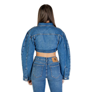 Blaue Jeansjacke aus Baumwolle
