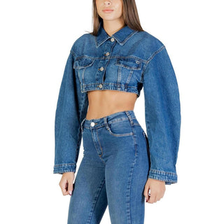 Blaue Jeansjacke aus Baumwolle