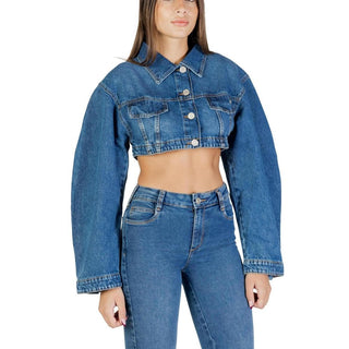 Blaue Jeansjacke aus Baumwolle