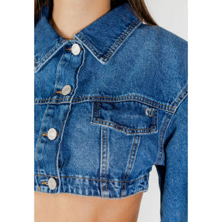 Blaue Jeansjacke aus Baumwolle