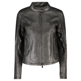 Schwarze Polyester-Damenjacke