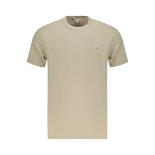 Beiges Baumwoll-Herren-T-Shirt