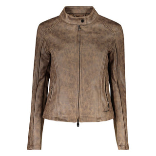 Chaqueta de mujer verde de poliuretano