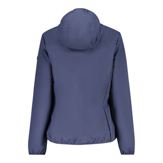 Blaue Polyester-Damenjacke