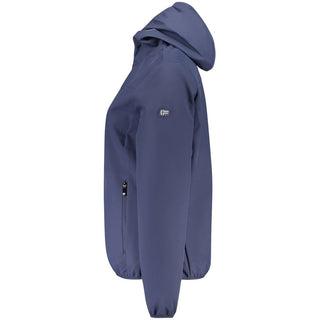 Blaue Polyester-Damenjacke
