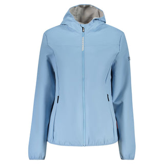 Chaqueta de poliéster azul celeste para mujer