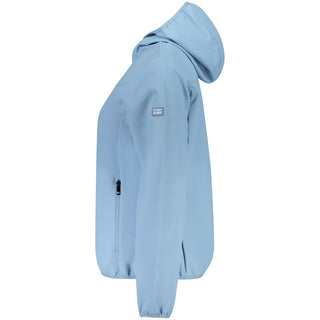 Chaqueta de poliéster azul celeste para mujer