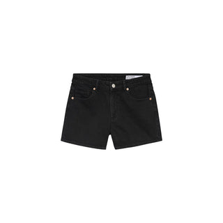 Schwarze Baumwollshorts