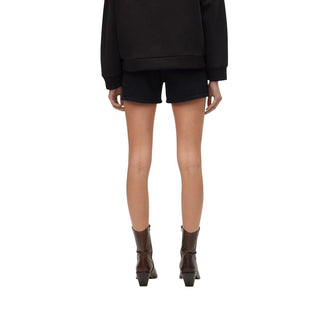 Schwarze Baumwollshorts