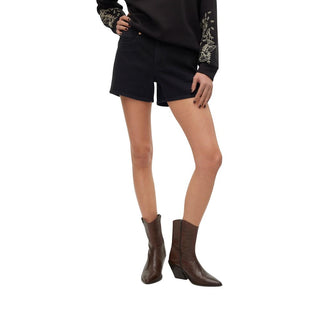 Schwarze Baumwollshorts