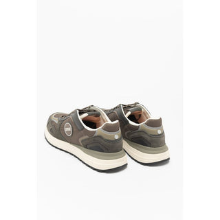 Brown Polyester Athletic Sneakers