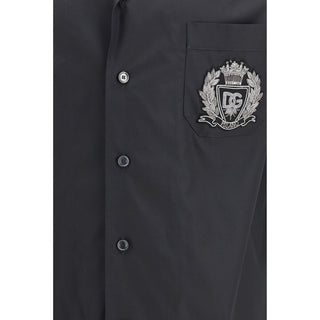 Black Cotton Shortsleeve Shirt
