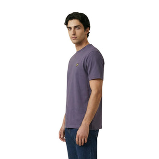 Lila Baumwoll-T-Shirt