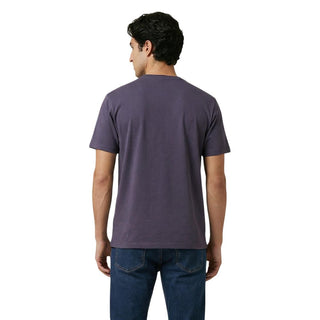 Lila Baumwoll-T-Shirt