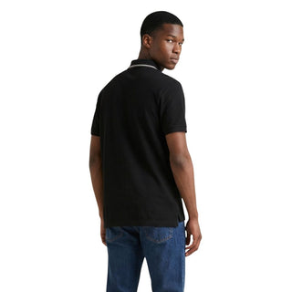 Schwarzes Poloshirt aus Baumwolle