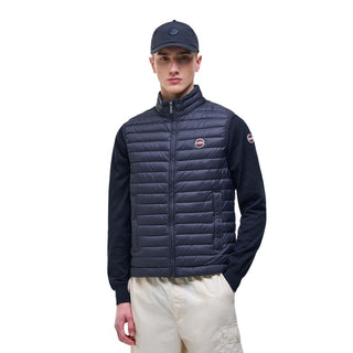 Blue Polyamide Sleeveless Jacket