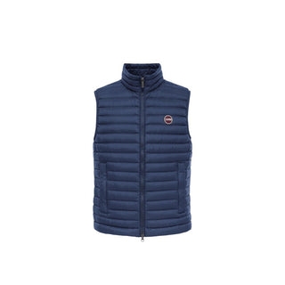 Blue Polyamide Sleeveless Jacket