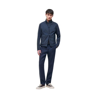 Chaqueta larga de poliéster azul