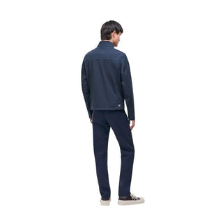 Chaqueta larga de poliéster azul