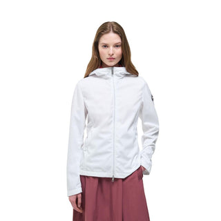 Chaqueta shell de poliéster blanca