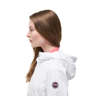 Chaqueta shell de poliéster blanca