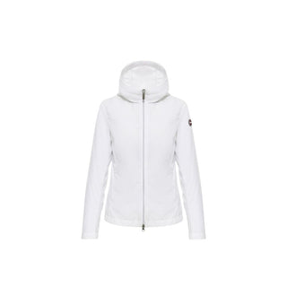 Chaqueta shell de poliéster blanca