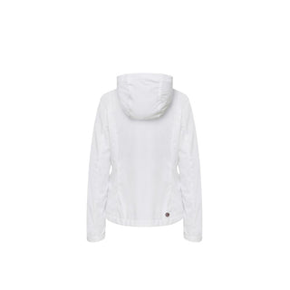 Chaqueta shell de poliéster blanca