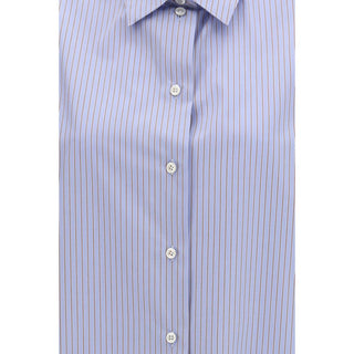 Blue Cotton Pattern Shirt
