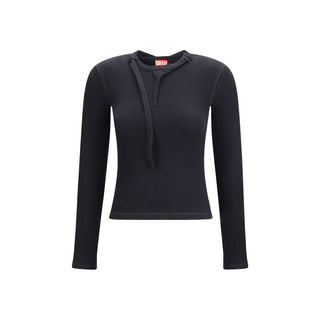 Black Cotton Long Sleeve T-Shirt